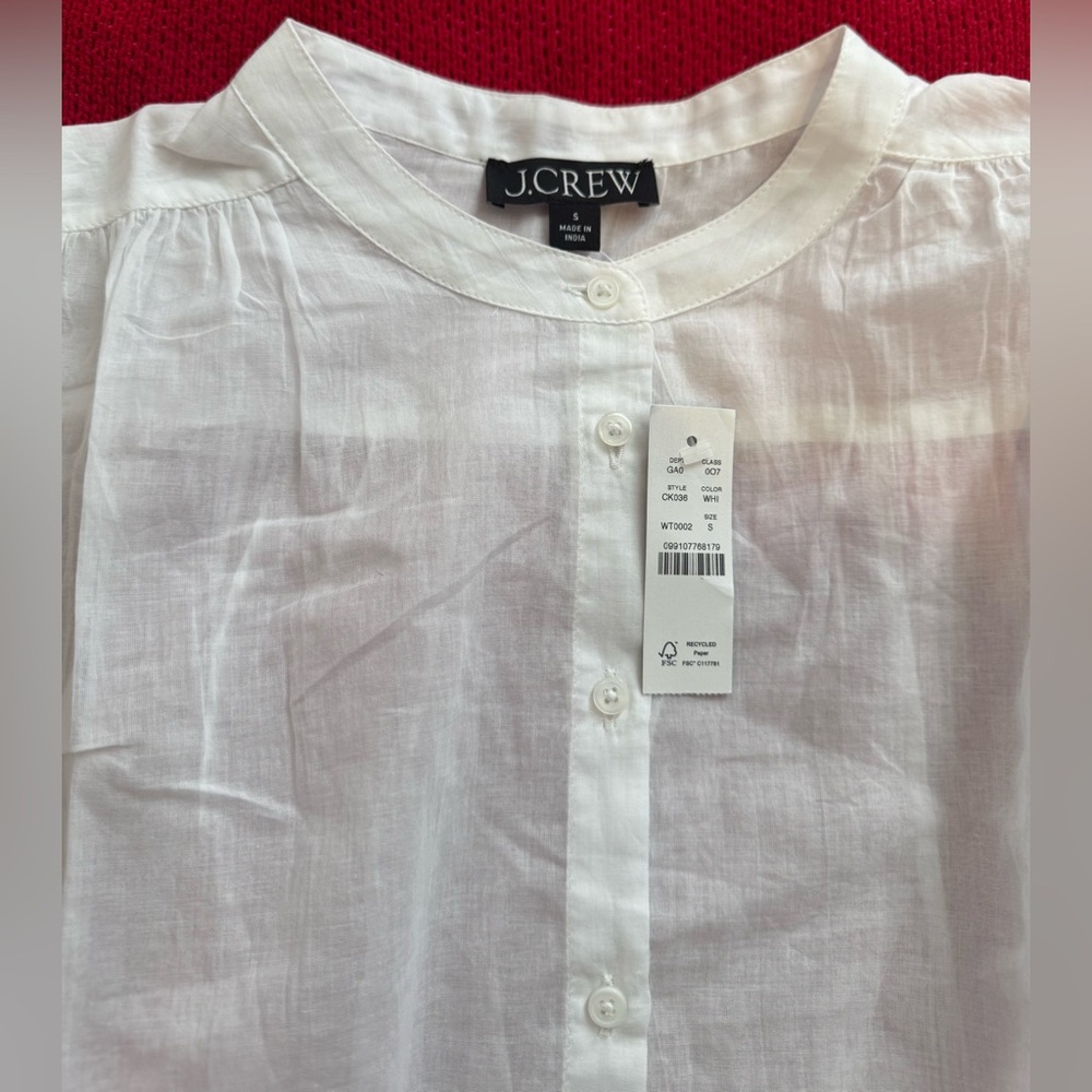 J.Crew Crisp White Button-Up Shirt - Picture 2 of 2